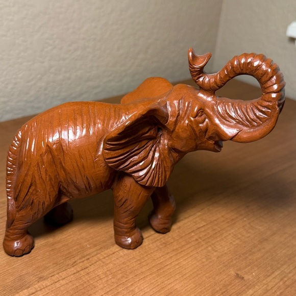 Other - Vintage Hand Carved Rosewood Wooden
Elephant Indian-style Ceremonial Elephant